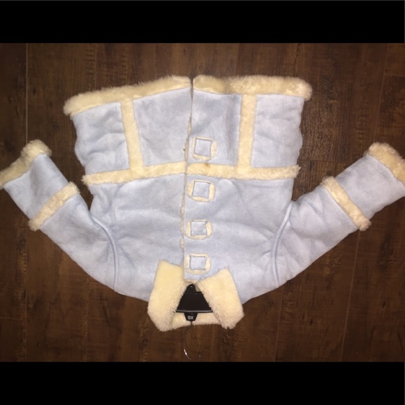Warm Fur Baby’s Sky Blue Winter Jacket!! - Picture 1 of 3